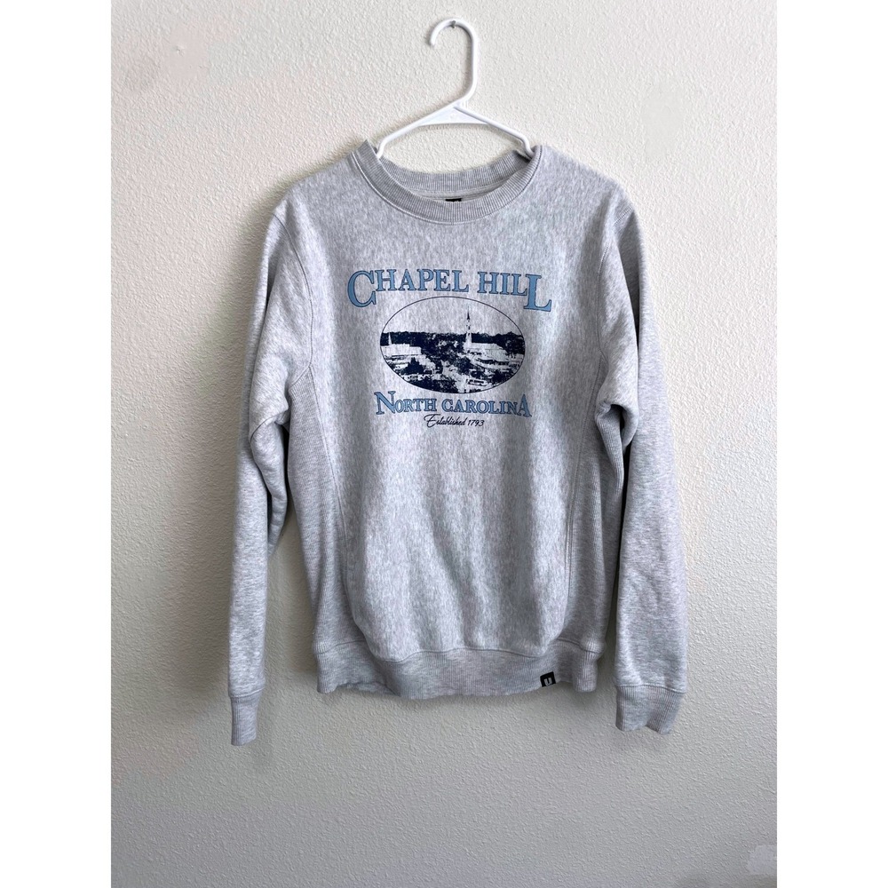 Uscape Chapel Hill North Carolina Sweatshirt Unisex Small Grey Excellent Graphic